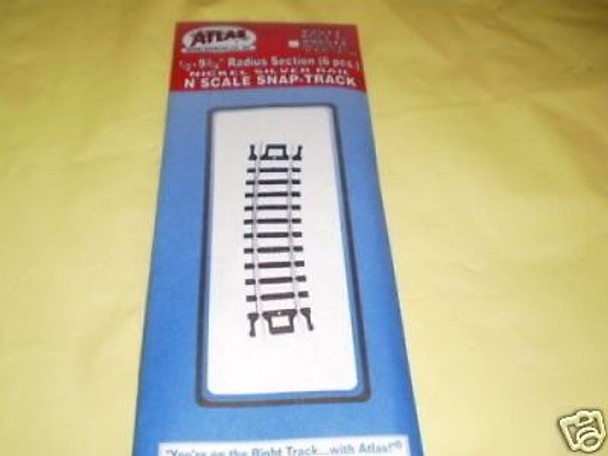 NEW ATLAS N 2511 1/2 9 3/4"  NICKEL SILVER CURVE 6 PACK  SALE- S7  NEW ATLAS N 2511 1/2 9 3/4"  NICKEL SILVER CURVE 6 PACK  SALE- S7