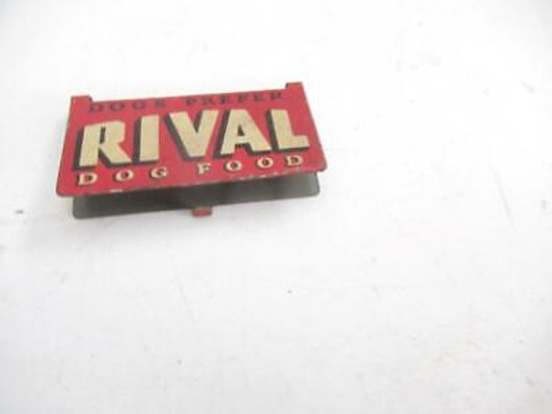 LIONEL PART - POST-WAR 156 STATION PLATFORM METAL RIVAL SIGN- FAIR- H9