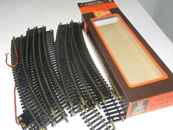 HO TRAINS VINTAGE PARKWAY 25001 BRASS TRACK SET- 11 CURVED/1 CURV. TERM. - S31R