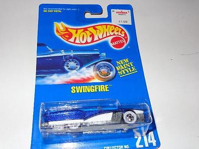 VINTAGE DIECAST HOTWHEELS #214 SWINGFIRE CAR- MINT ON THE CARD- H22