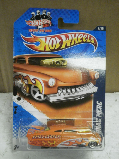 HOT WHEELS- '49 DRAG MERC- ORANGE- HW DRAG RACERS- NEW ON CARD- L15