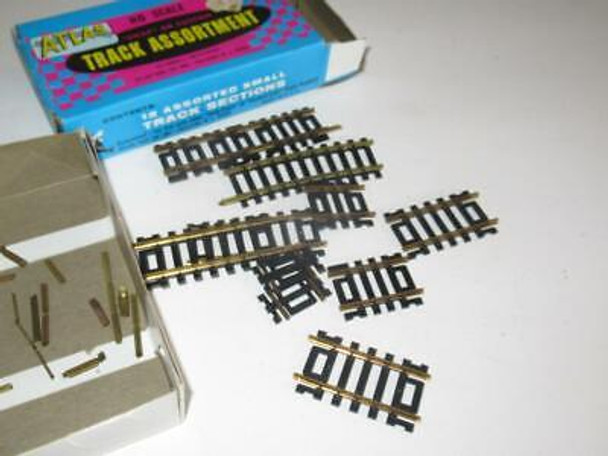 HO TRACK-  ATLAS #47 BRASS TRACK ASSORMENT - 8 PIECES -  NEW- S31N
