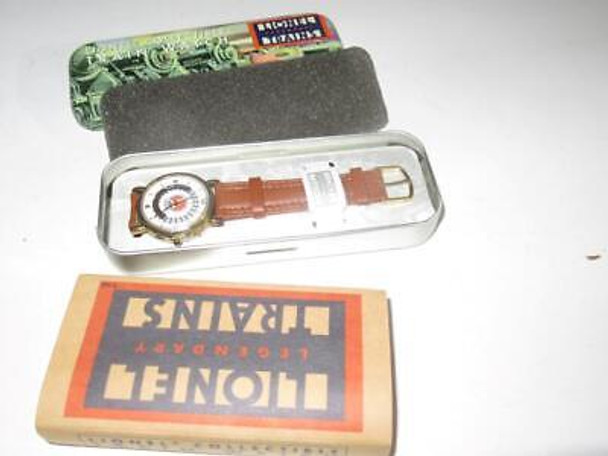 LIONEL- COLLECTIBLE TRAIN WATCH IN METAL TIN- NEW (NEEDS NEW BATTERY) -M52