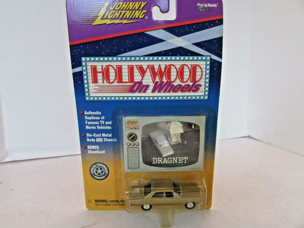 JOHNNY LIGHTNING HOLLYWOOD ON WHEELS DIECAST VEHICLE DRAGNET GOLD CAR NIB L18