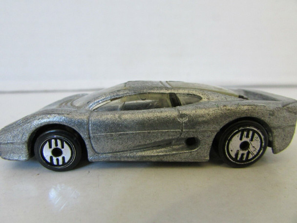 MATTEL HOT WHEELS 1992 SILVER GREY SPORTS CAR METALLIC MADE IN MALAYSIA  H2