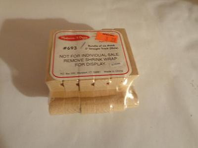 NEW TOY CLOSEOUT MELISSA & DOUG 693- BUNDLE OF SIX 2" WOOD STRAIGHTS-MALE-