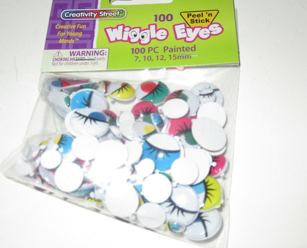 Brand New Creativity Street Assorted Wiggle Eyes, 100 Count Brand New Creativity Street Assorted Wiggle Eyes, 100 Count