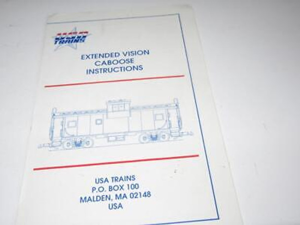 U.S.A TRAINS - G SCALE - EXTENDED VISION CABOOSE INSTRUCTIONS -  EXC- B18