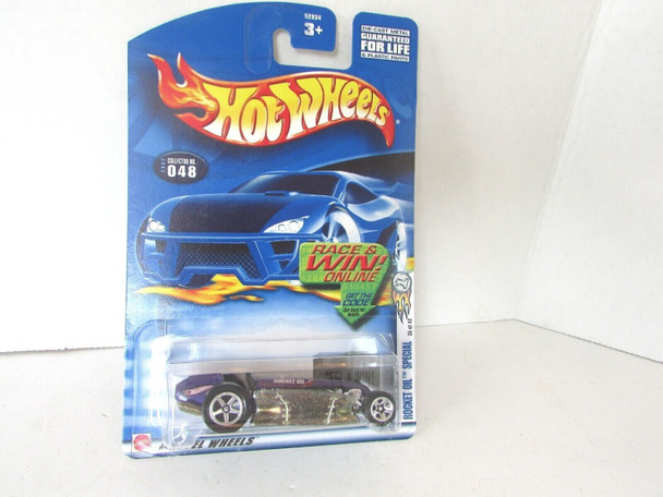 MATTEL 52934 HOT WHEELS DIECAST CAR ROCKET OIL SPECIAL PURPLE #048 NEW  LotD