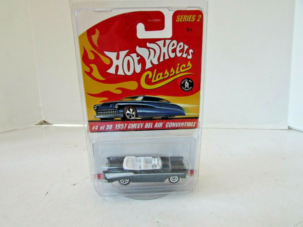 HOT WHEELS 2760 CLASSICS DIECAST 1957 CHEVY BEL AIR CONVERTIBLE BLACK  LotD