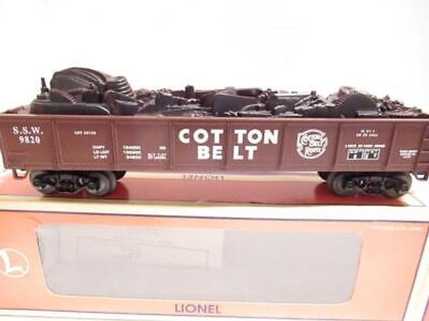 LIONEL TRAINS 17408 COTTON BELT STANDARD 'O' GONDOLA D/C TRUCKS - 0/027 NEW-B25