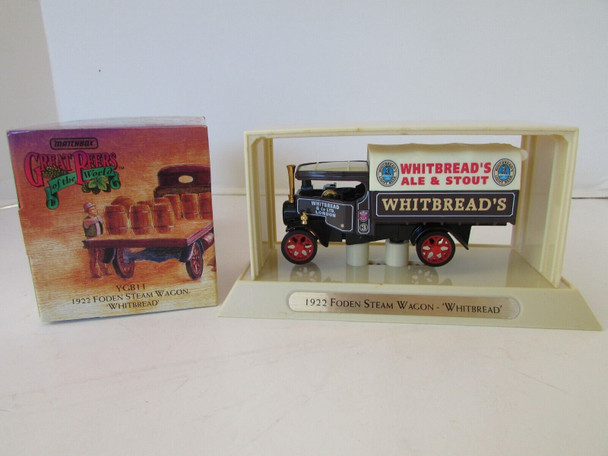 MatchboxYGB11 1922 Foden Steam Wagon Whitbread Brown Truck Great Beers LotD
