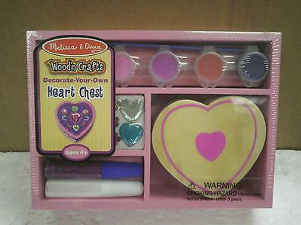 NEW MELISSA & DOUG- 3094 DECORATE YOUR OWN HEART CHEST NEW MELISSA & DOUG- 3094 DECORATE YOUR OWN HEART CHEST