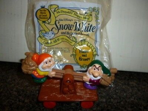 MCDONALDS HAPPY MEAL SNOW WHITE HAPPY/GRUMBY TOY--H42  MCDONALDS HAPPY MEAL SNOW WHITE HAPPY/GRUMBY TOY--H42