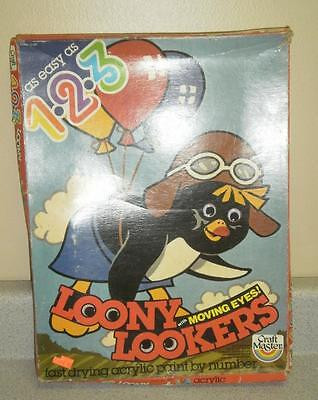 VINTAGE LOONY LOOKERS ACRYLIC PAINT BY NUMBERS- STILL NEW- 