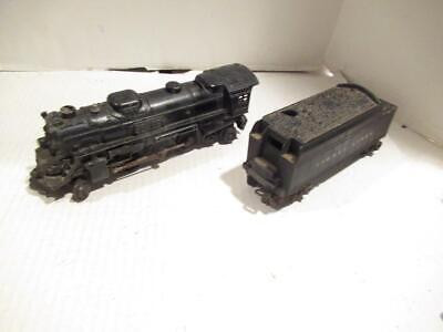 LIONEL TRAINS POST-WAR ORIGINAL 2026 DIECAST STEAM LOCO/TENDER- 0/027- FAIR-HB7