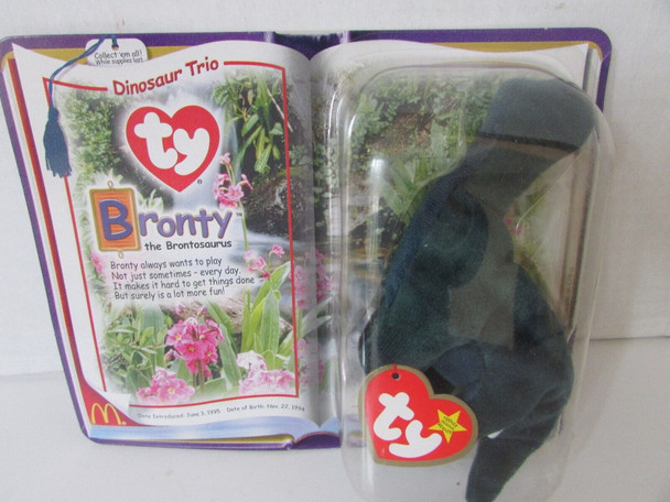 TY BEANIE BABIES BRONTY THE BEAR - CARDED 1995 LOT-B39