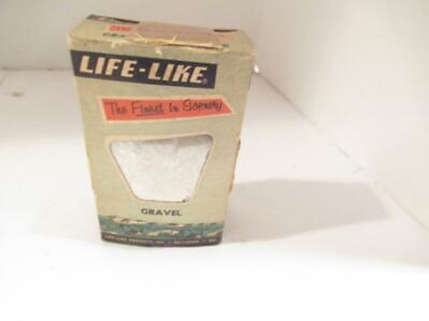 HO TRAINS- VINTAGE - LIFE-LIKE BOX OF GRAVEL- APPROX 14 OZ - NEW - B1