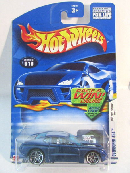 MATTEL 52910 HOT WHEELS DIECAST CAR OVERBORED 454 BLUE COLLECTOR 016 LotD
