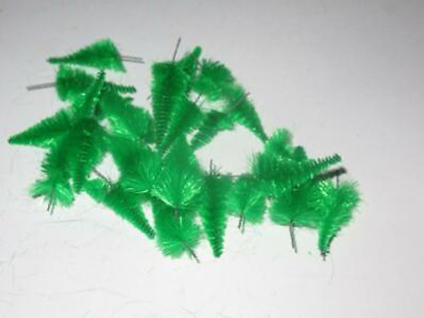 N SCALE -  ASSORTED FELT LIKE TREES - 20 PIECES- APPROX 1" - M6