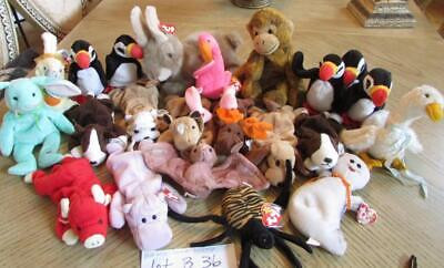LOT OF 24  HARD TO FIND TY BEANIE BABIES  - EXC - LOT B36