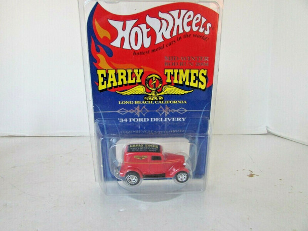 MATTEL HOT WHEELS EARLY TIMES 1934 FORD DELIVERY RED LONG BEACH CALIF LTD   LotD