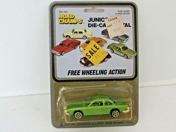 VTG ROAD CHAMPS JUNIOR DIECAST BMW 3.0 CSI CAR GREEN  #S-690 HONG KONG NEW  H3