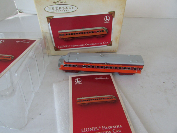 HALLMARK ORNAMENT 2004 LIONEL HIAWATHA OBSERVATION CAR  DIECAST  LotD