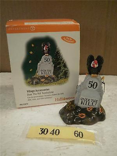 DEPT 56- RETIRED- 53072 OVER THE HILL TOMBSTONE- NEW- L131