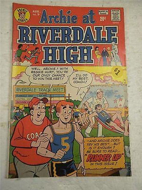 ARCHIE SERIES COMIC- ARCHIE AT RIVERDALE HIGH NO. 9- AUG. 1973- GOOD- BB9