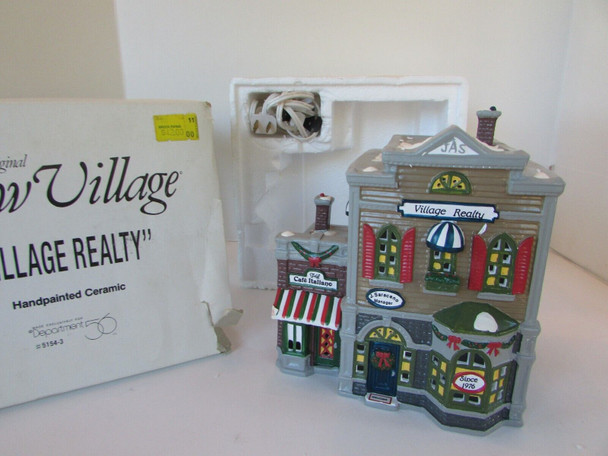 Dept 56 51543 Village Realty Snow Village Lighted Building with Cord D12