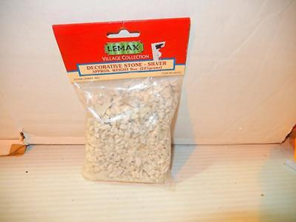 LEMAX - DECORATIVE STONE - SILVER - 8 OUNCE PACKAGE- NEW- L182