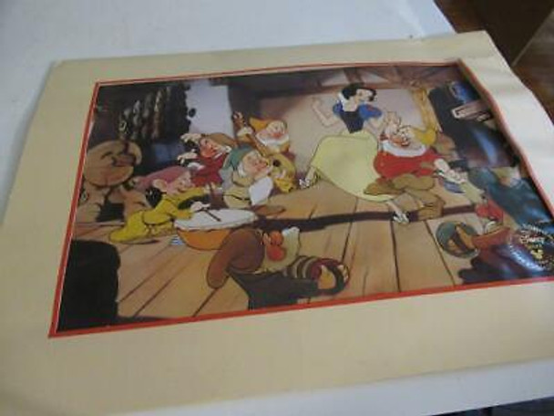 DISNEY LITHOGRAPH- SNOW WHITE AND THE SEVEN DWARFS- 1994- GOOD- B7