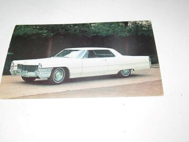 VINTAGE 1965 CADILLAC COUPE DEVILLE - WHITE  - POSTCARD- NEW- SR72