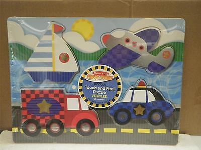 MELISSA & DOUG- #4321 VEHICLES TOUCH AND FEEL PUZZLE- NEW