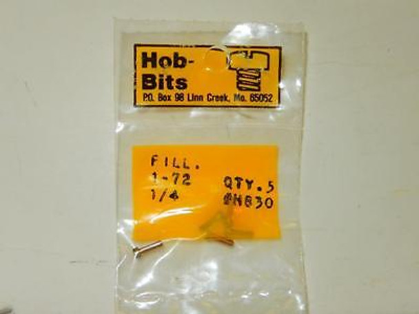 HOB-BITS - 1-72 FILL SCREWS H830- NEW- H50