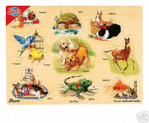 NEW WOODEN PETS PEG PUZZLE-SUPER SALE
