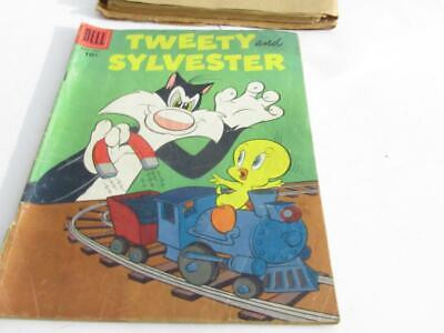 VINTAGE COMIC DELL 1956 TWEETY & SYLVESTER  FAIR CONDITION - TORN BINDING- M47