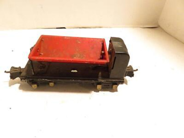 LIONEL PRE-WAR  3659 TINPLATE COAL DUMP CAR- WORKS- O GAUGE- FAIR - M50