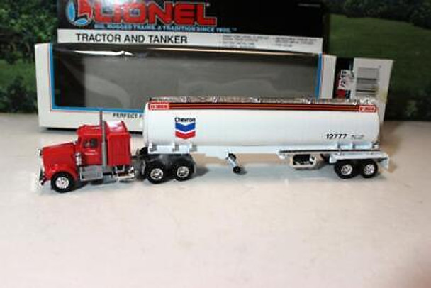 LIONEL TRAINS 12777 CHEVRON TRACTOR/TRAILER - 0/027- NEW- SH