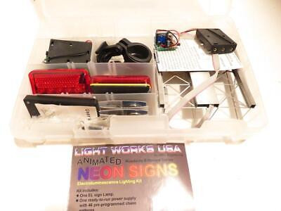 HO TRAINS BIN OF ASSORTED LIGHTED SIGNS & PARTS- GREAT MIX - B2R