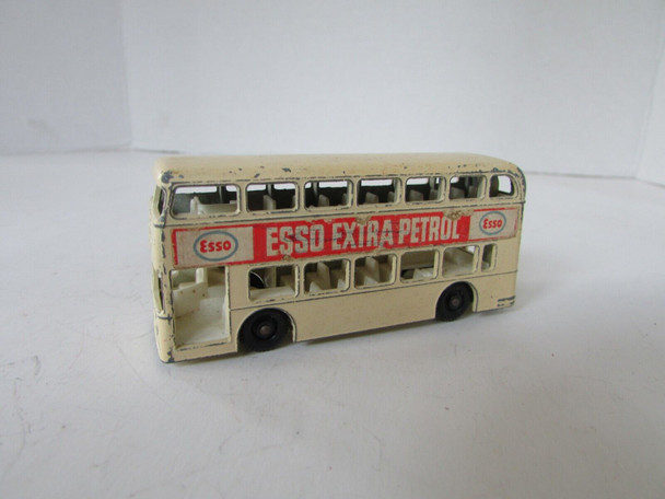 Lesney Diecast No. 74 Daimler Double Decker Bus Esso Extra Petrol Cream  H3