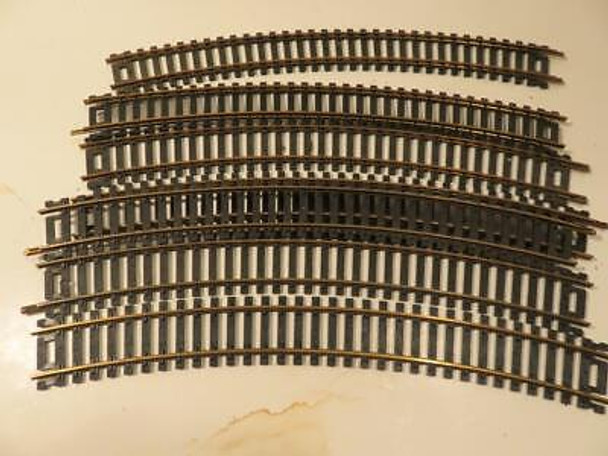 ATLAS HO - BRASS 18" RADIUS CURVES- 8 SECTIONS- GOOD -S17