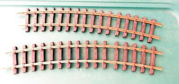 G SCALE - ARISTOCRAFT -TWO BRASS SECTIONS OF 18" LONG CURVE TRACKS- EXC.- B12R