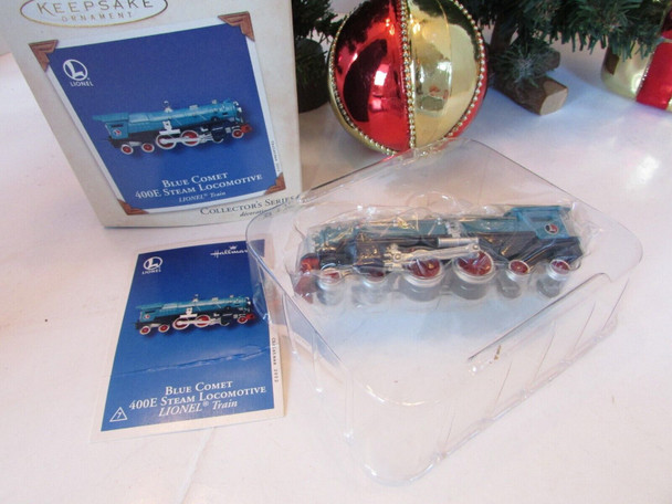 Hallmark Ornament Lionel Blue Comet 400E Steam Locomotive NIB 2002 H36