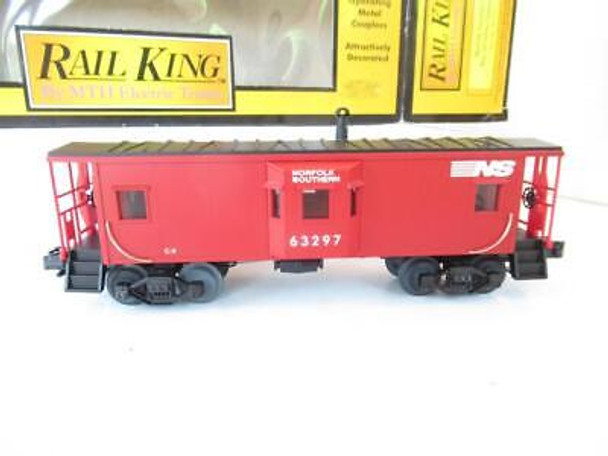 MTH TRAINS - RAILKING 7706L ERIE SEMI-SCALE LIGHTED CABOOSE- 0/027 - LN- B16
