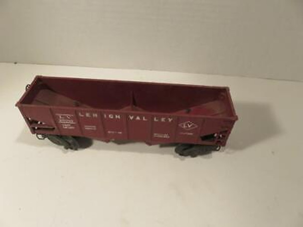 LIONEL POST-WAR TRAINS 6456 LEHIGH VALLEY HOPPER CAR- BURGUNDY- 027-FAIR - H11