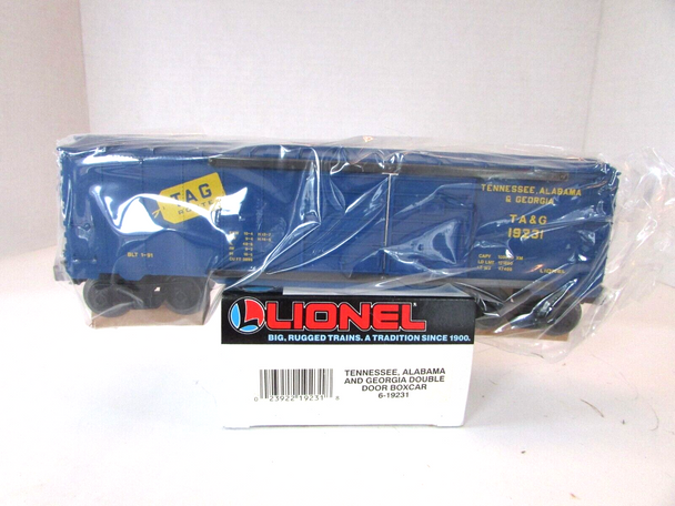 Lionel 6-19231 Tennessee Alabama & Georgia Double Door Boxcar Blue 1991  H1E