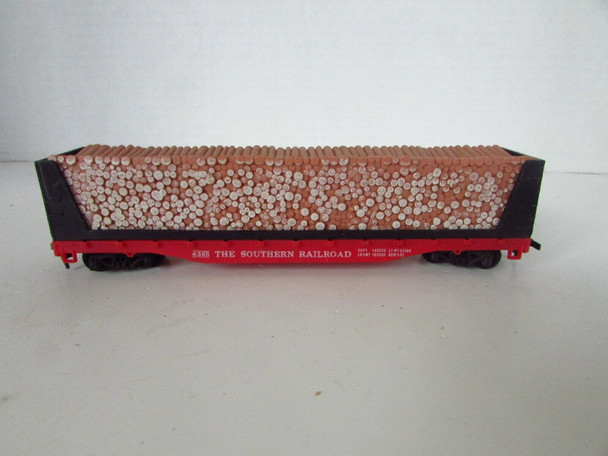 HO Mantua Southern Railroad Flat Car with Pulpwood Load #4365  E4