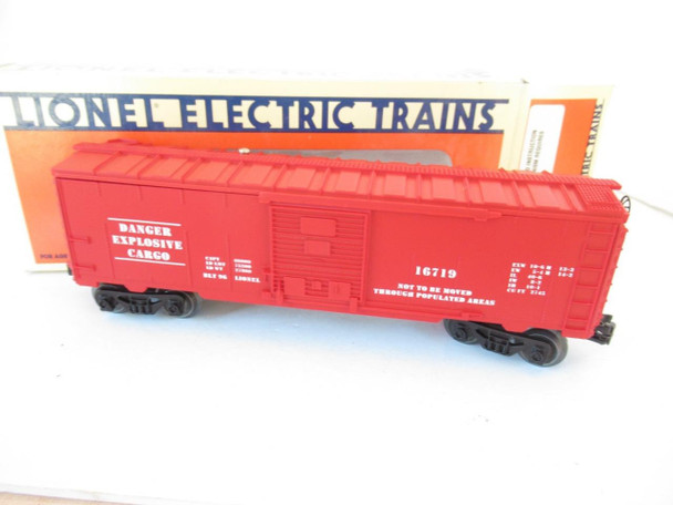 LIONEL 16719 - EXPLODING BOXCAR - 0/027 SCALE- NEW- BOXED- P1